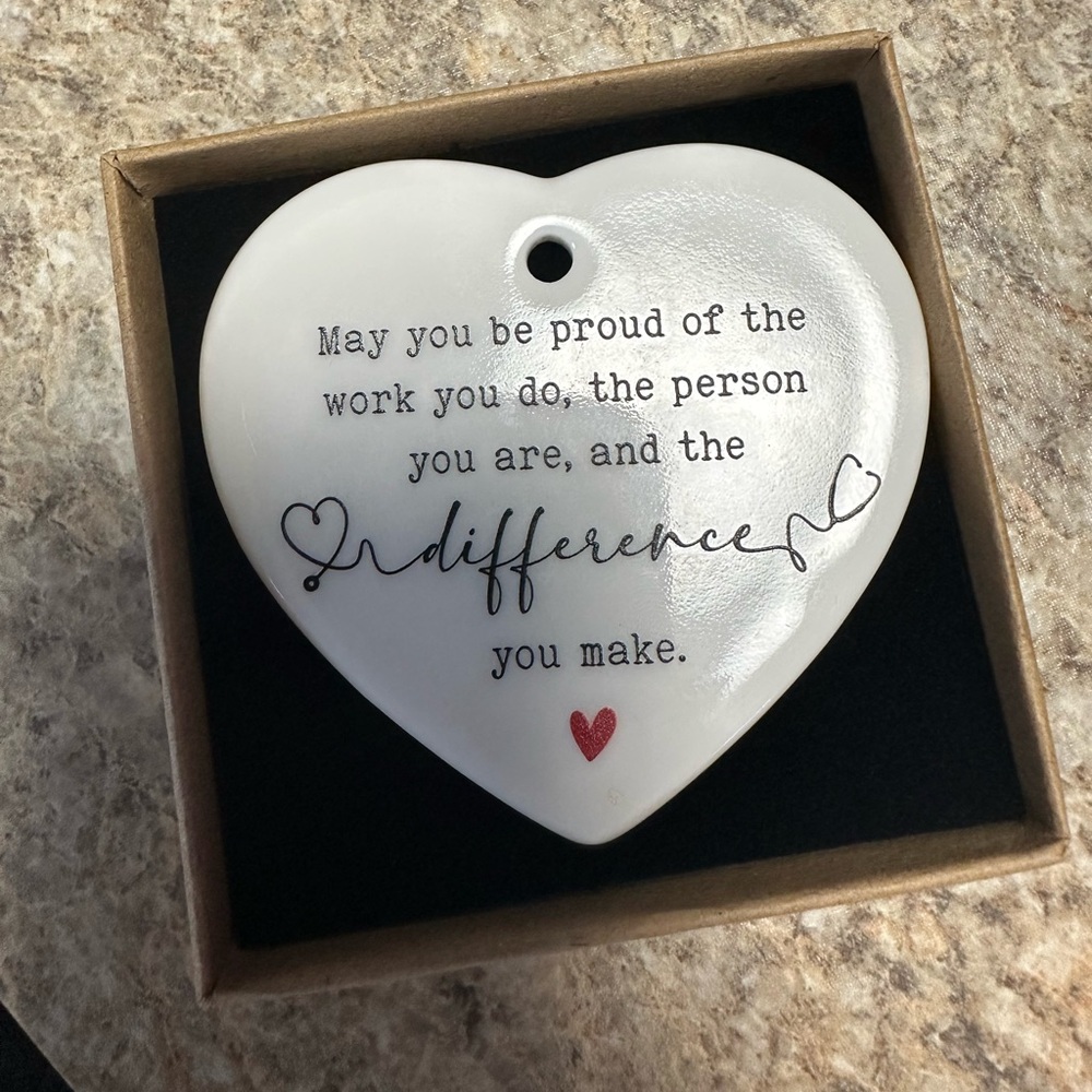 Heart-Shaped Inspirational Ornament